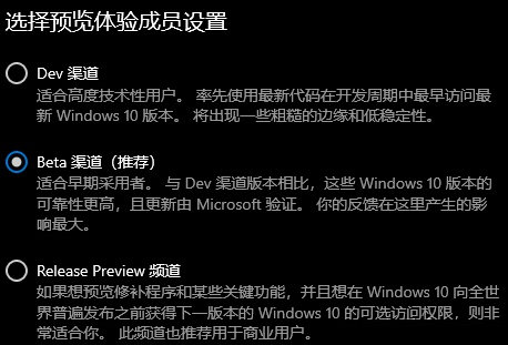 windows11预览计划选哪个 windows11预览计划设置选项介绍