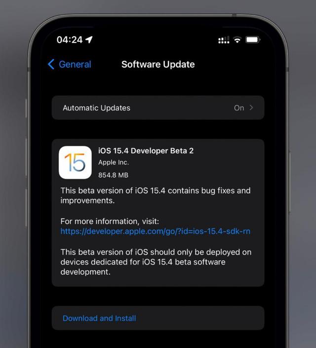 ios15.4beta2更新了什么 ios15.4beta2更新说明