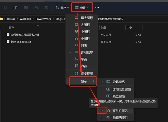 windows11怎么改文件后缀 windows11显示并更改文件后缀方法