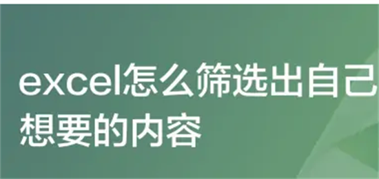 excel表格怎么筛选出自己想要的内容 excel表格怎么筛选出自己想要的内容快捷键