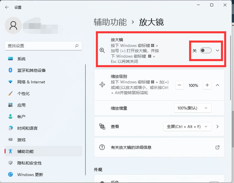 win11放大镜怎么开 win11放大镜开启方法