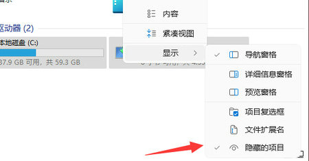 win11隐藏文件夹怎么显示出来 win11隐藏文件夹显示出来教程