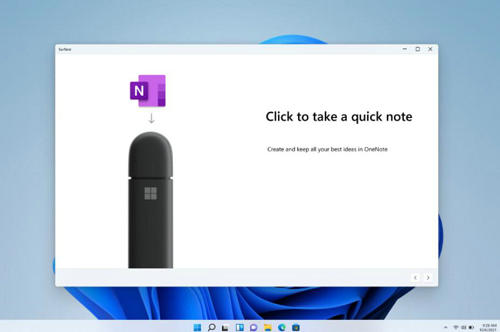 微软Win1122H2已支持Surface Pen 快捷按钮一键打开OneNote快速笔记