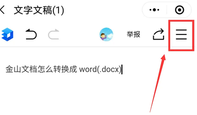 金山文档如何转换成word文档 金山文档转换成word文档的方法